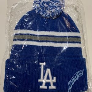 LA Dodgers Pom Pom Beanie